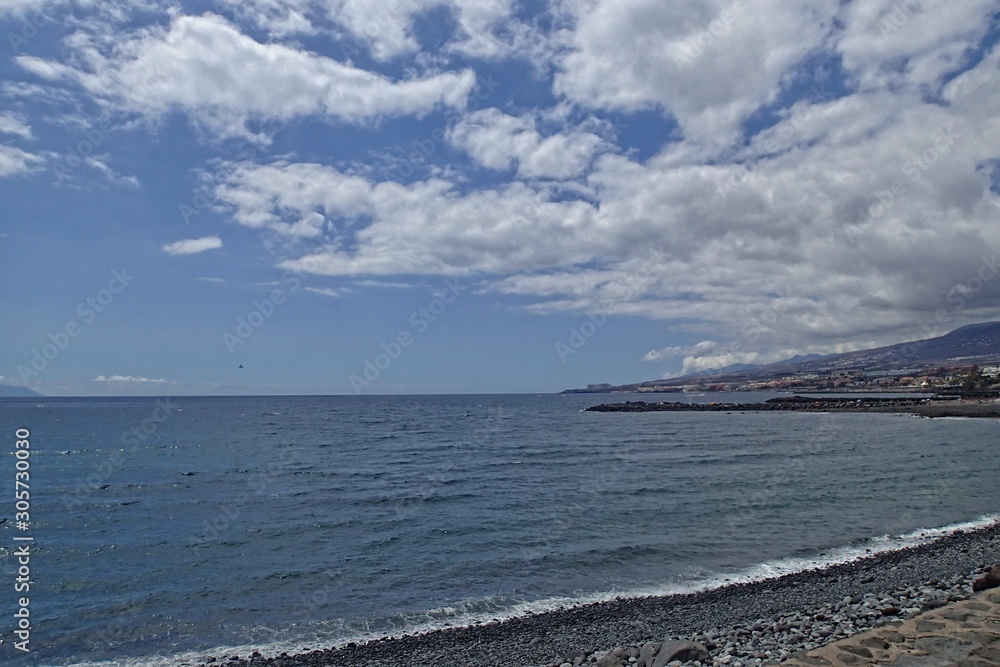 summer landscape with beach and ocean on the canary island  spain