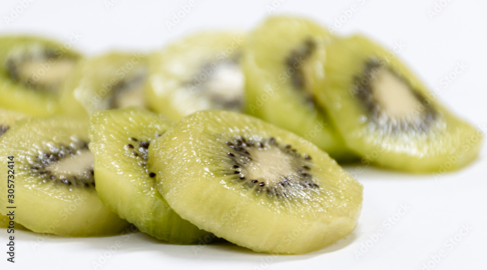 Kiwi fruit slice isolated on white background Kiwi fruit slice isolated on white background