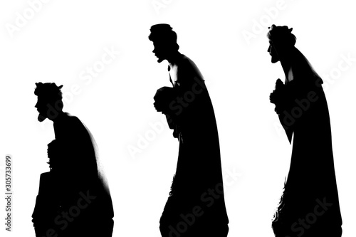 the three wise men christmas birth scene
