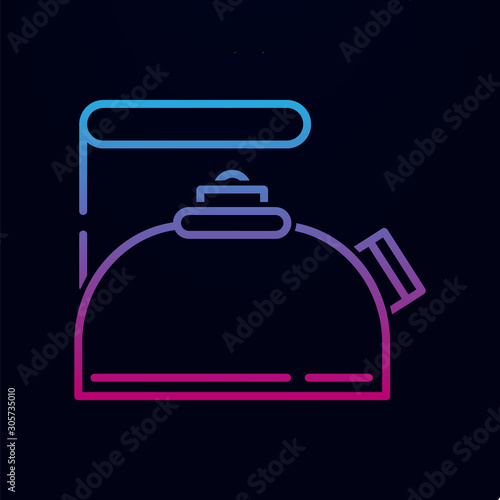 Tea kettle nolan icon. Simple thin line, outline vector of kitchen icons for ui and ux, website or mobile application