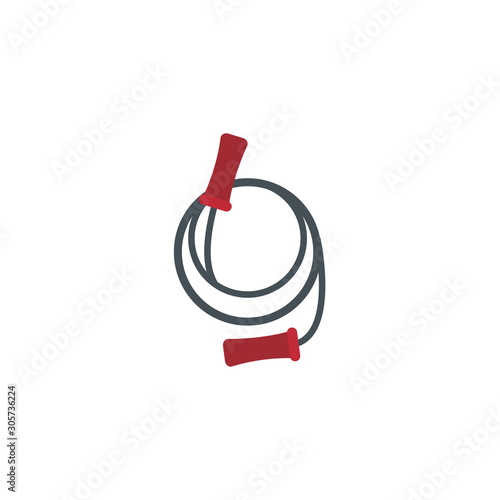 rope jump workout accessory flat icon