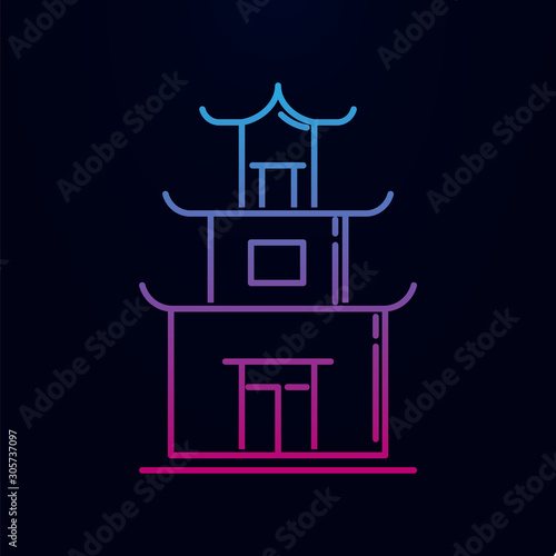 Dharmachakra or wheel of dharma nolan icon. Simple thin line, outline vector of religion icons for ui and ux, website or mobile application