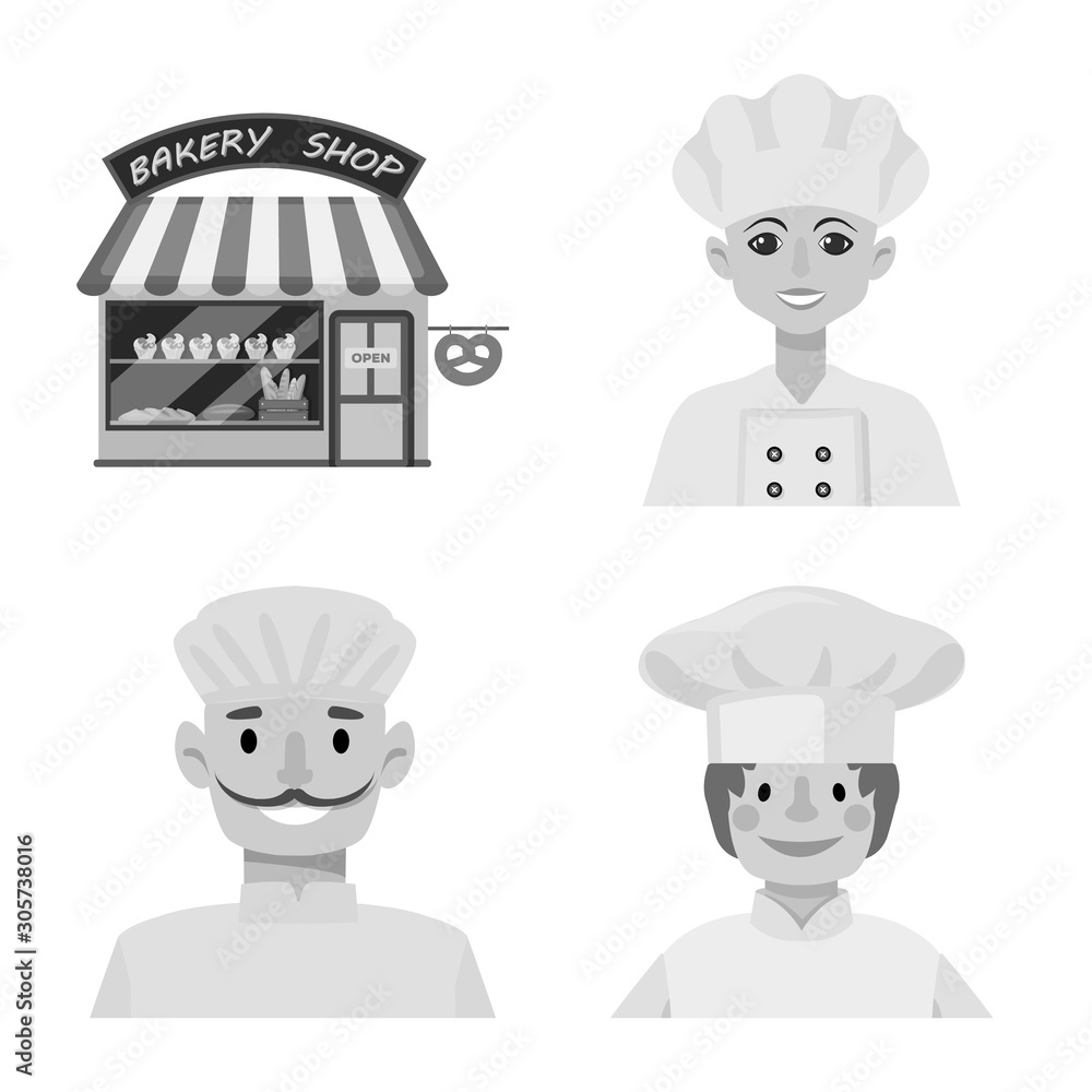 Vector design of bakery and natural logo. Set of bakery and business vector icon for stock. Vector design of bakery and natural logo. Set of bakery and business vector icon for stock.