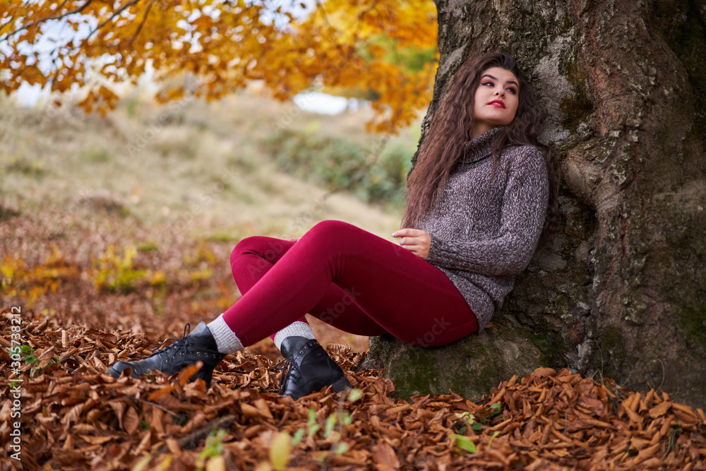 Beautiful latin girl in the forest Beautiful latin girl in the forest