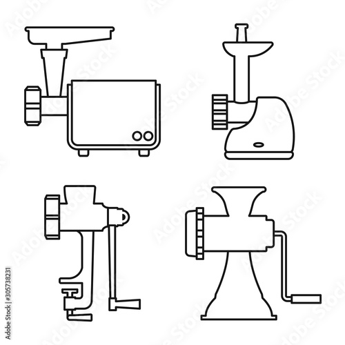 Isolated object of machine and household icon. Collection of machine and appliance vector icon for stock.