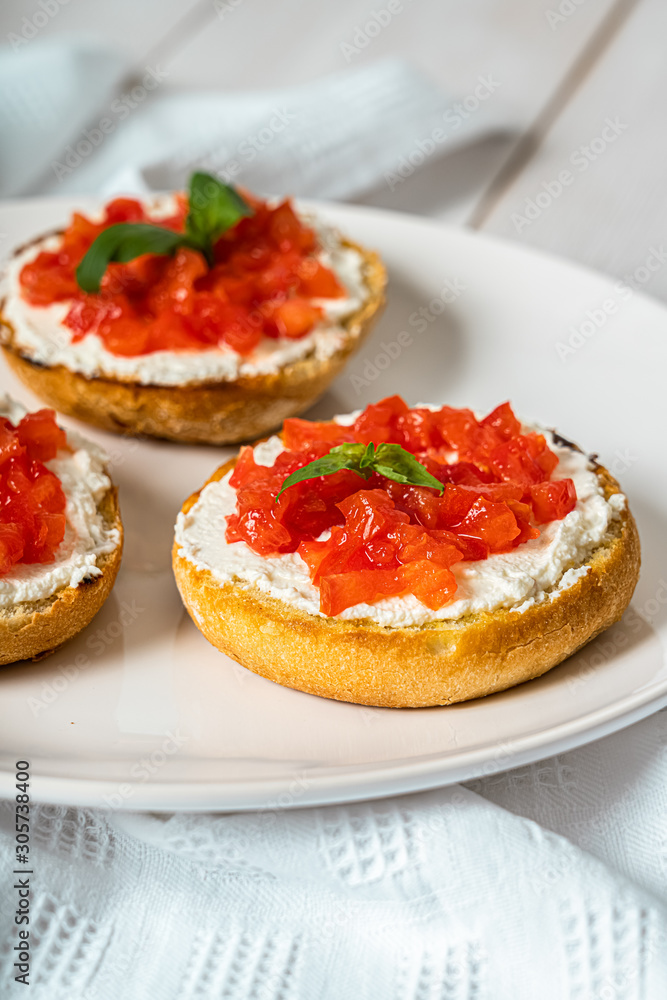 Tomatoes And Goat Cheese Bruschetti Tomatoes And Goat Cheese Bruschetti