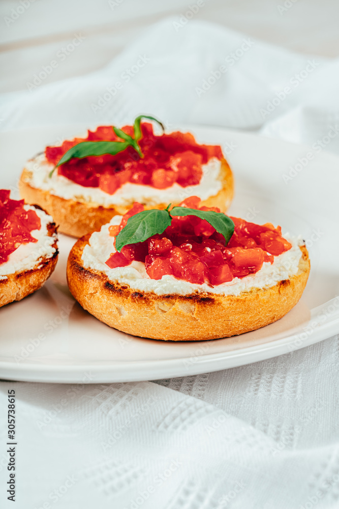 Tomatoes And Goat Cheese Bruschetti Tomatoes And Goat Cheese Bruschetti