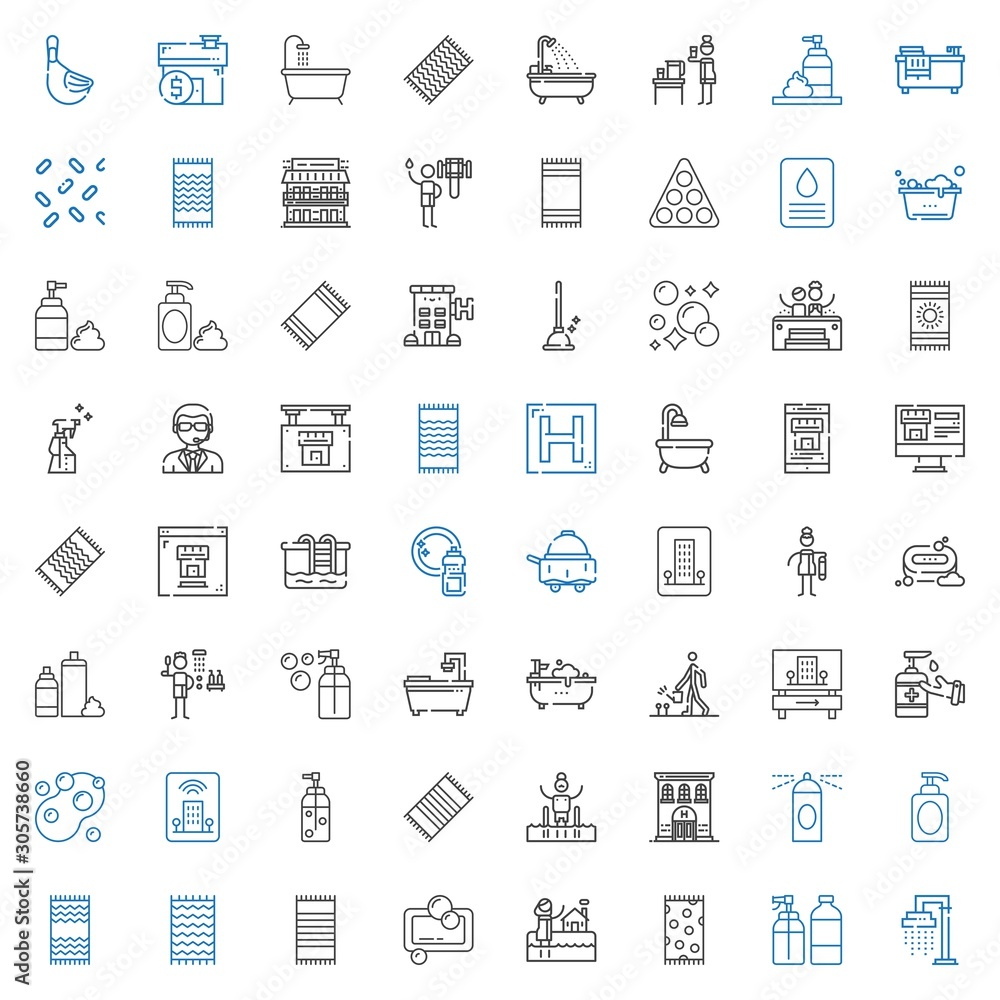 Obraz premium shower icons set