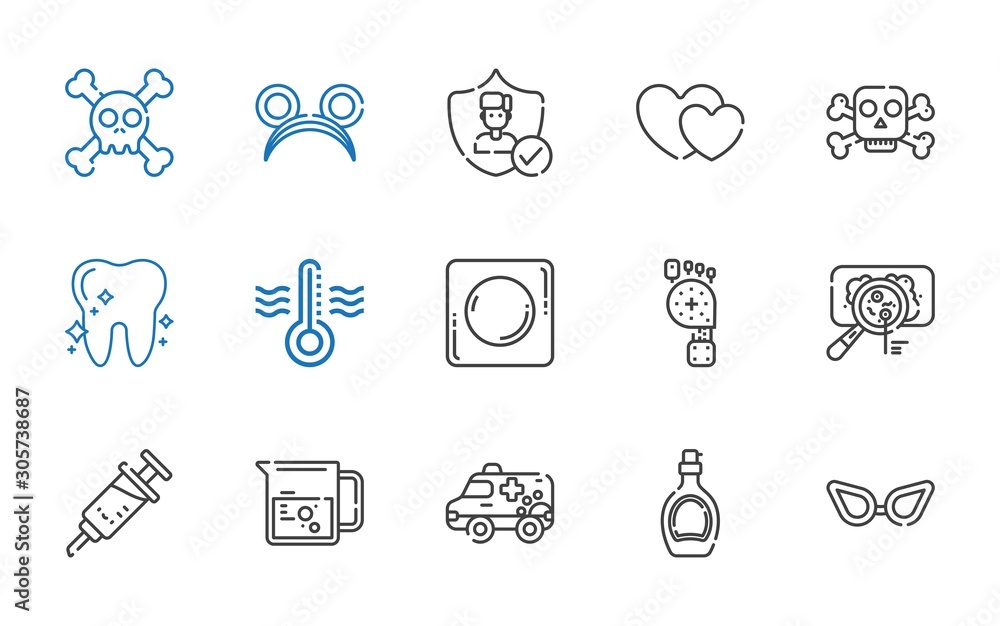 medical icons set