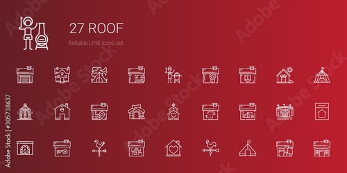roof icons set