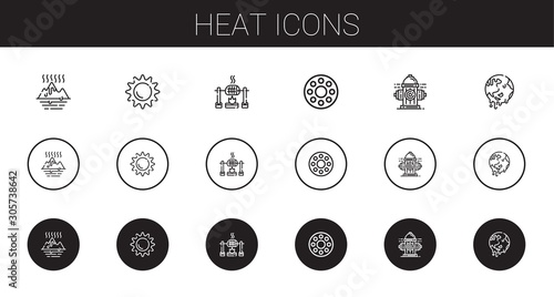 heat icons set