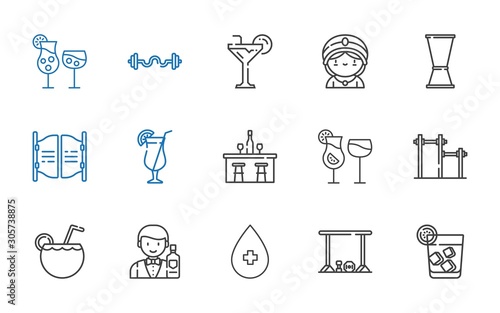 martini icons set