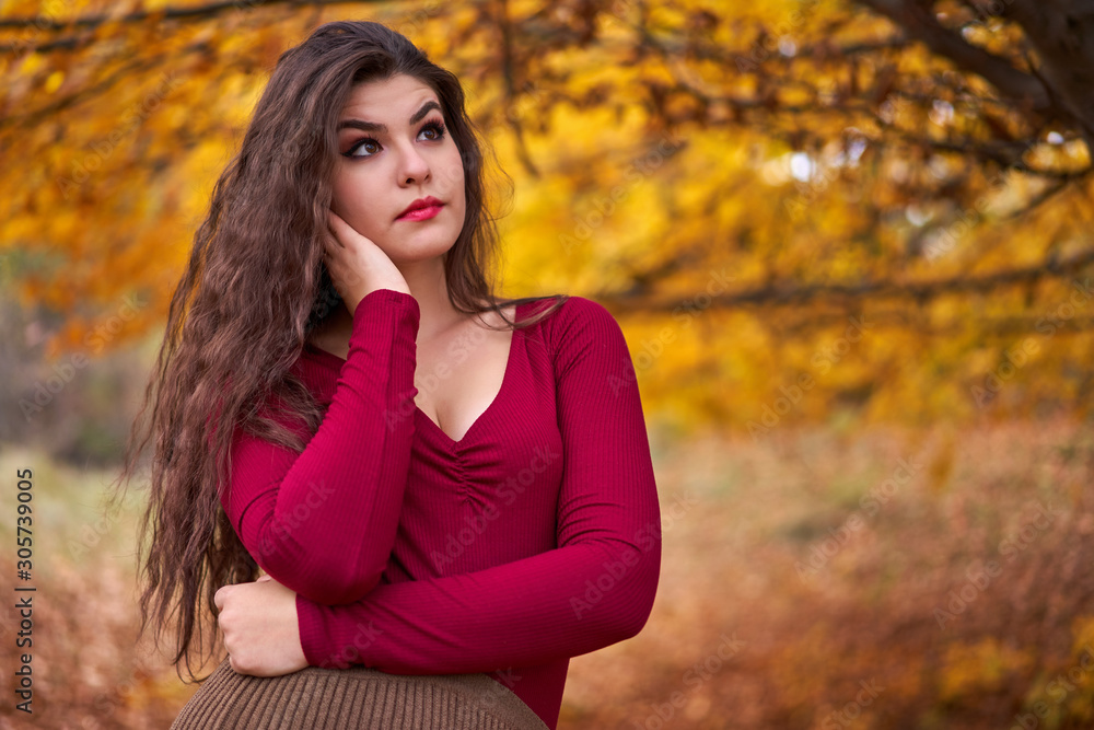 Beautiful latin girl in the forest Beautiful latin girl in the forest