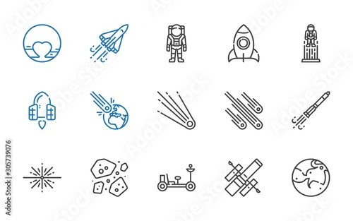 astronaut icons set