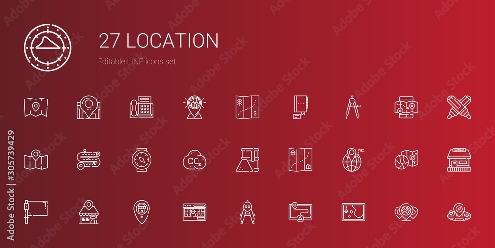 location icons set location icons set