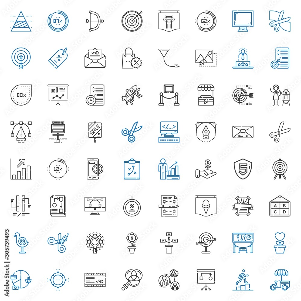 marketing icons set marketing icons set