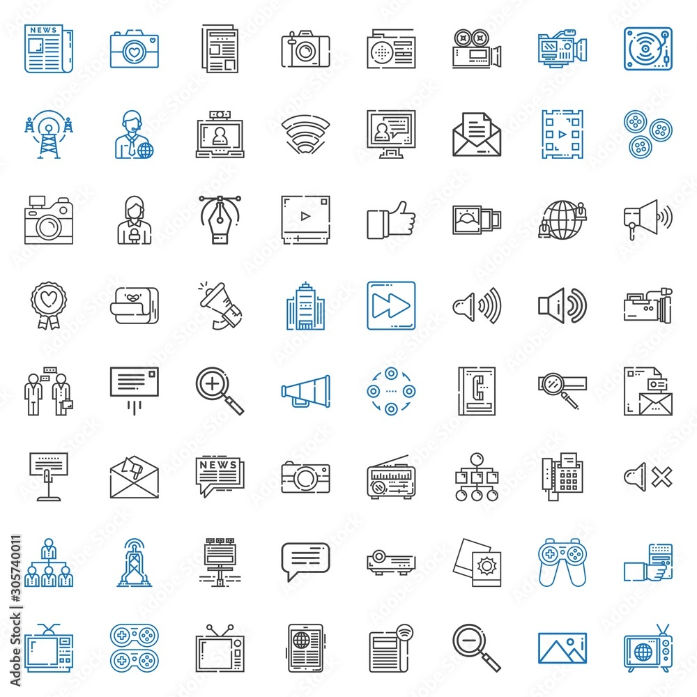 media icons set media icons set