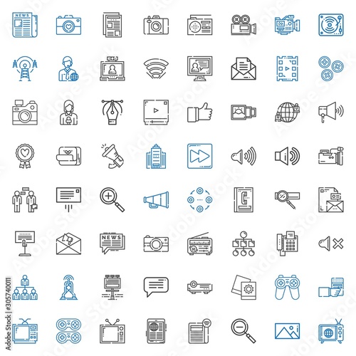 media icons set