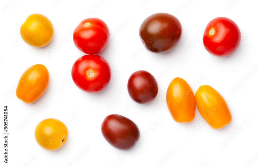 Cherry Tomatoes Isolated On White Background Cherry Tomatoes Isolated On White Background