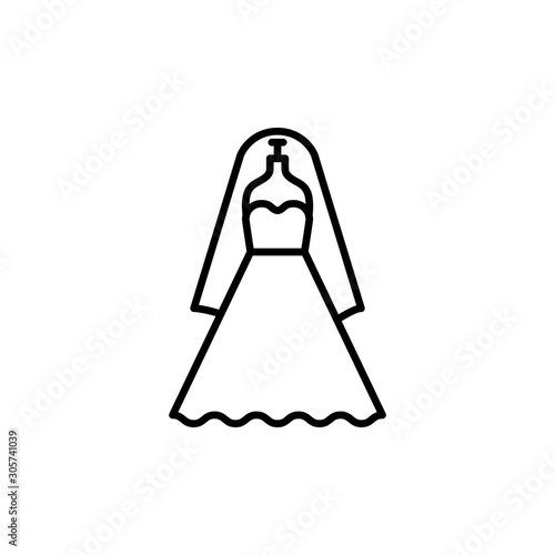 dress wedding line style icon