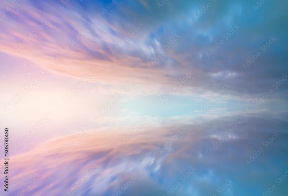 Beautiful colorful cloud. Sunset sky and reflection. Nature background. Beautiful colorful cloud. Sunset sky and reflection. Nature background.