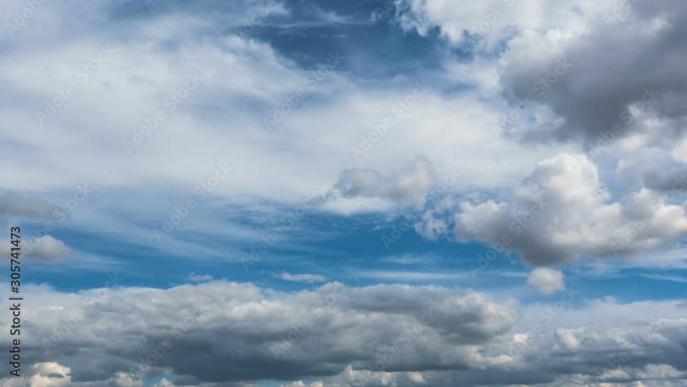 Beautiful cloud flying in blue sky, timelapse. Loop Beautiful cloud flying in blue sky, timelapse. Loop