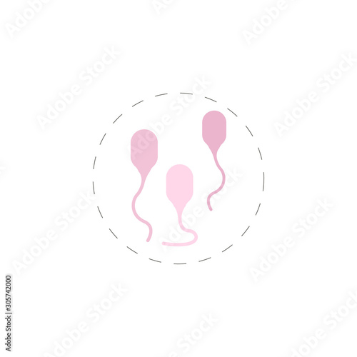Sperm, Spermatozoa colorful vector flat icon