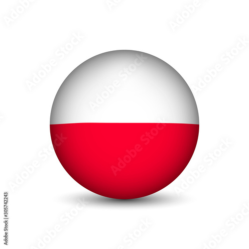 Free Download Flag of Poland in the form of a ball isolated on white background. - GFXLoad