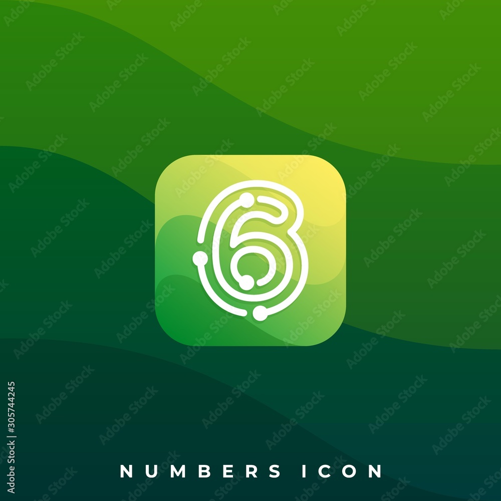 Numbers Circuit Application Illustration Vector Template Numbers Circuit Application Illustration Vector Template