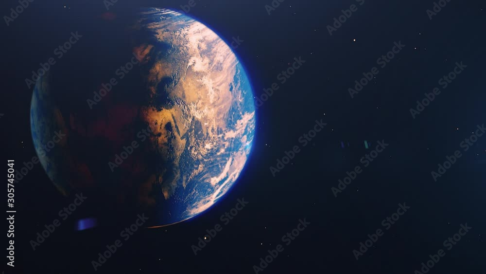 Planet earth from space. High detailed animation. Sunrise view from space on Planet Earth. 4k 3D Render. Images from NASA Planet earth from space. High detailed animation. Sunrise view from space on Planet Earth. 4k 3D Render. Images from NASA