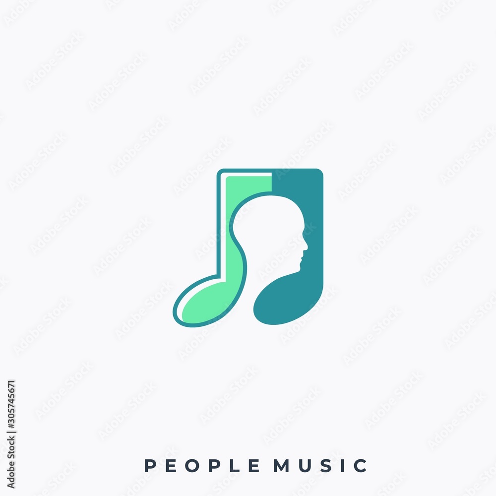 People Music Illustration Vector Template People Music Illustration Vector Template