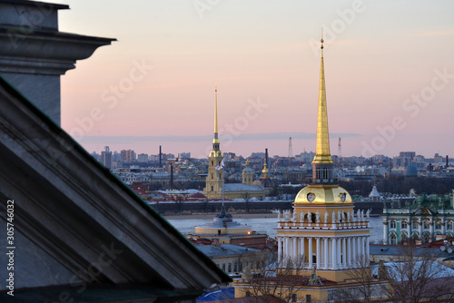 View from Isaak cathedral, Saint-Petersburg, Russia