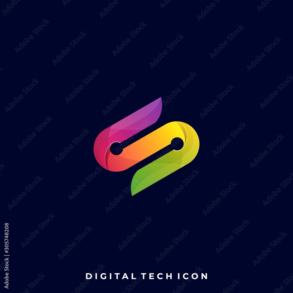 Letter Circuit Illustration Vector Template Letter Circuit Illustration Vector Template