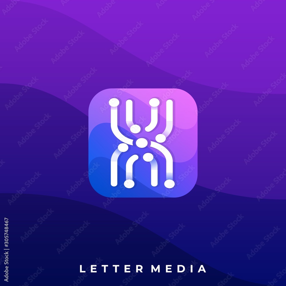 Letter Circuit Icon Application Illustration Vector Template Letter Circuit Icon Application Illustration Vector Template