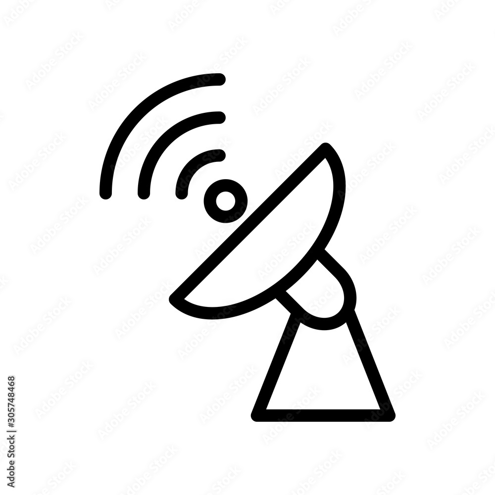 Satellite Icon Vector Simple Design Satellite Icon Vector Simple Design