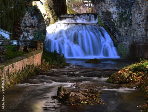 waterfall at night