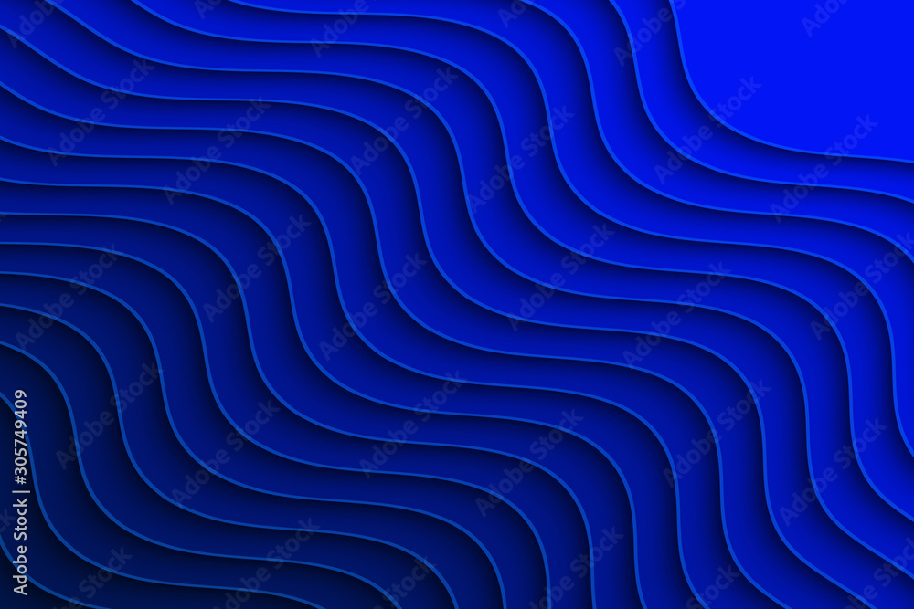Abstract blue background with curve lines and waves. Paper cut water wallpaper. Abstract blue background with curve lines and waves. Paper cut water wallpaper.