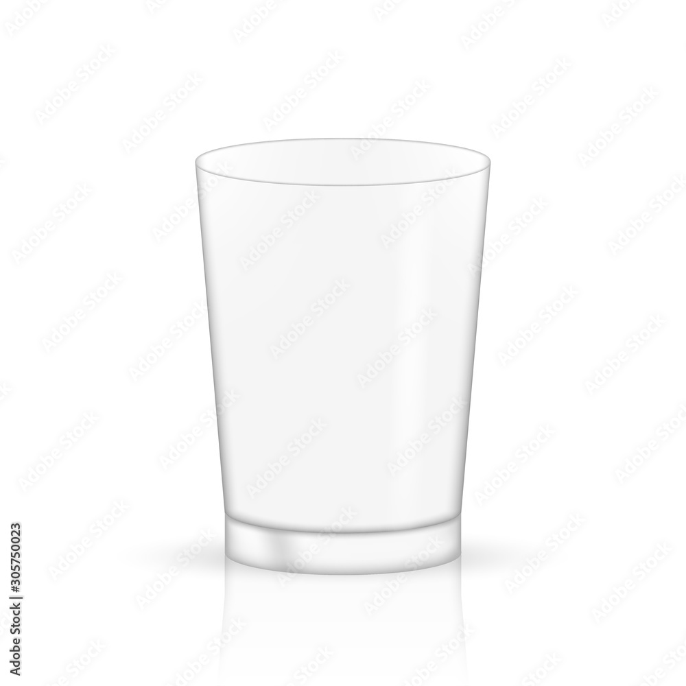 Empty realistic transparent glass. Vector stock illustration. Empty realistic transparent glass. Vector stock illustration.