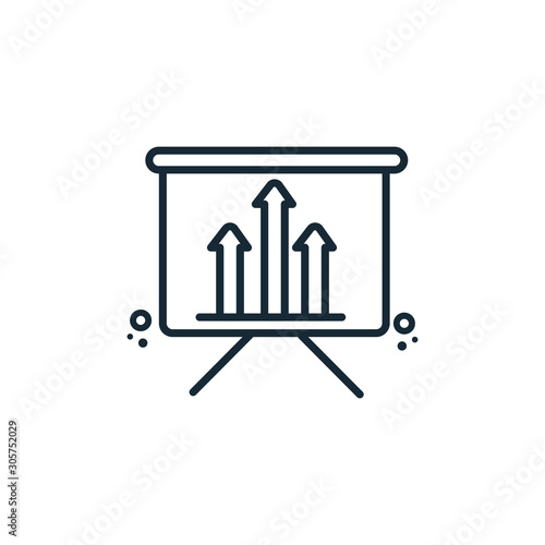 startup with infographic increase line style icon