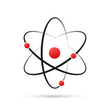 Atom icon vector, atom symbols on white background.