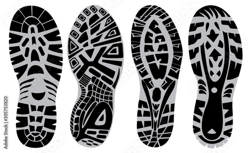  prints of shoes vector illustration