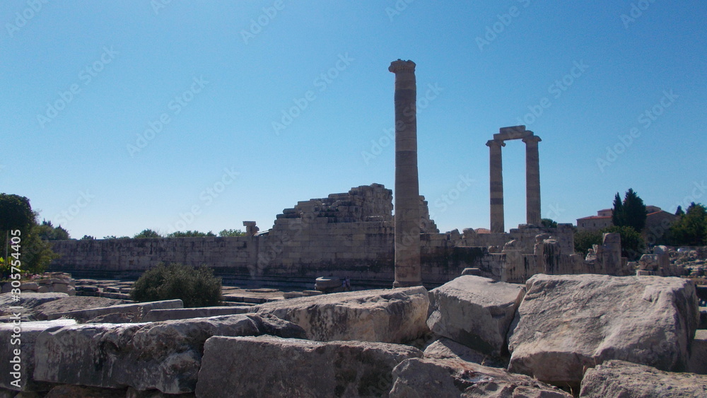 The Apollo Temple located in Didyma, Aydın, Turkey captured in daytime.