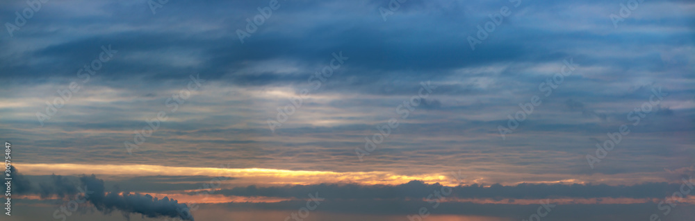Fantastic dark thunderclouds, sky panorama Fantastic dark thunderclouds, sky panorama