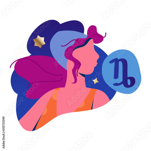 Capricorn Woman Zodiac Icon