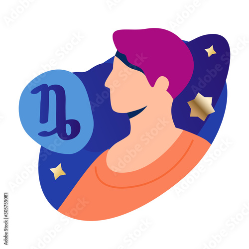 Capricorn Man Zodiac Icon