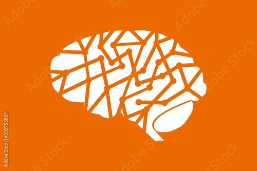 Brain Tech , Brain connect logo Icon, Brain Logo template vector