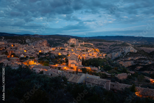 View from Alquezar one of the most beautiful towns of the country at Huesca province  Aragon  Spain.
