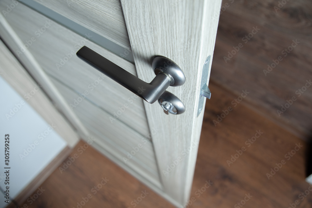 room gray and wooden door in home room gray and wooden door in home
