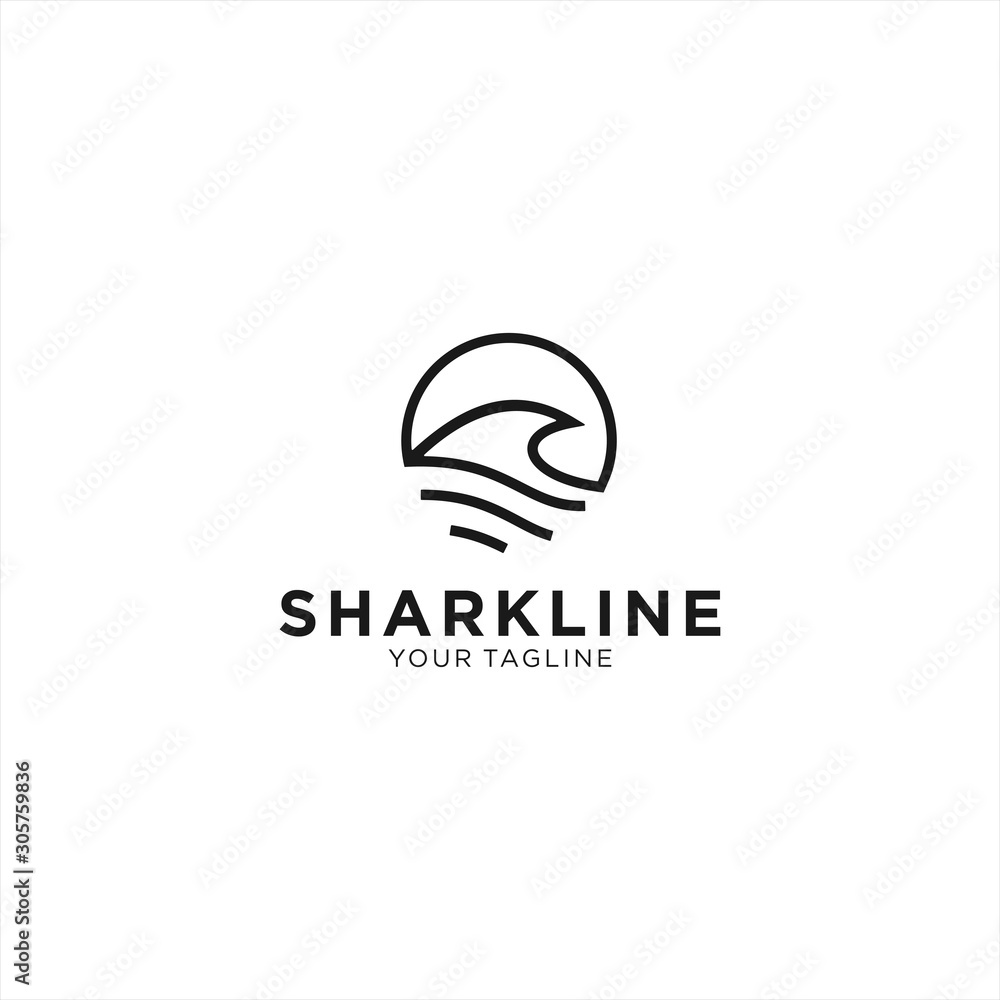 Circle Shark Logo Design Vector Illustration Template Idea Circle Shark Logo Design Vector Illustration Template Idea