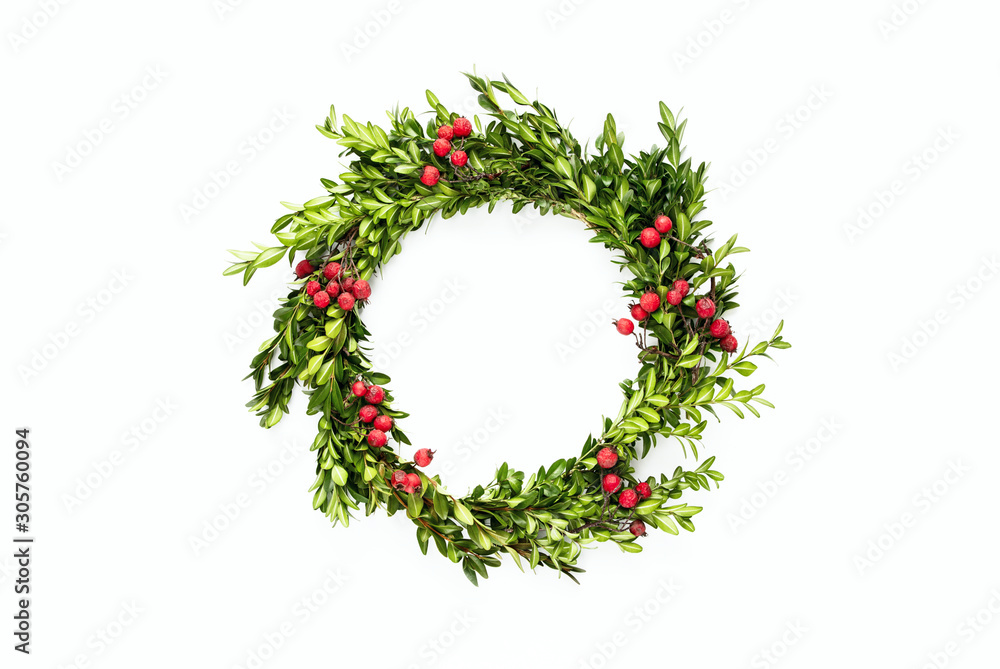 Christmas minimalist background with copy space for a greeting text